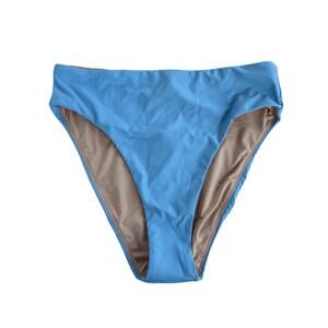 NWT J.Crew‎ Blue High Waisted Swim Bikini Bottom, Style BF178, Sz S